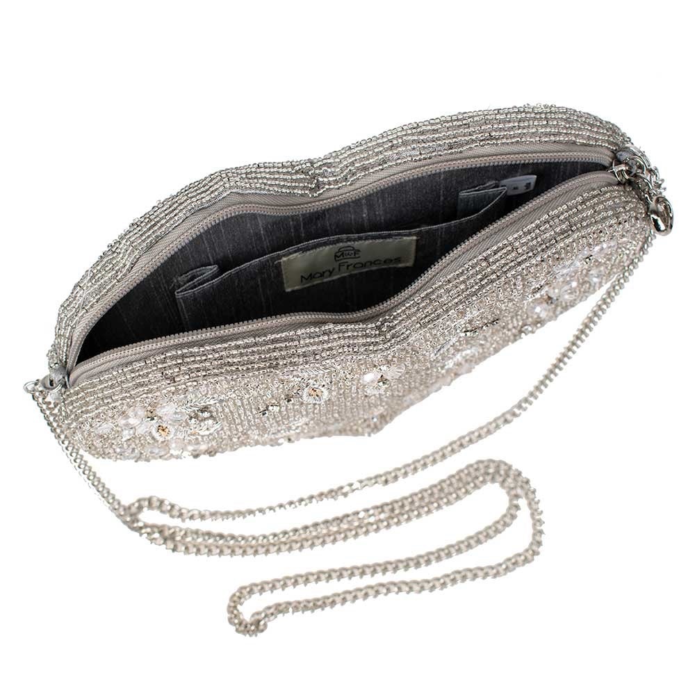 Mary Frances Gold Beaded Heart Clutch - Picture 6 of 8